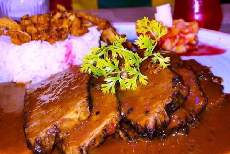 Posta cartagenera, um dos pratos do jantar