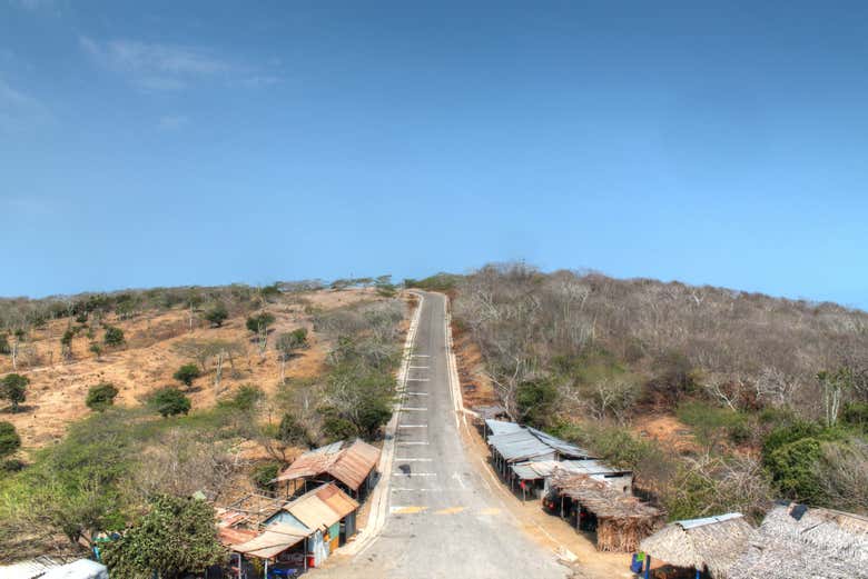 Recorriendo las carreteras rumbo al volcán del Totumo