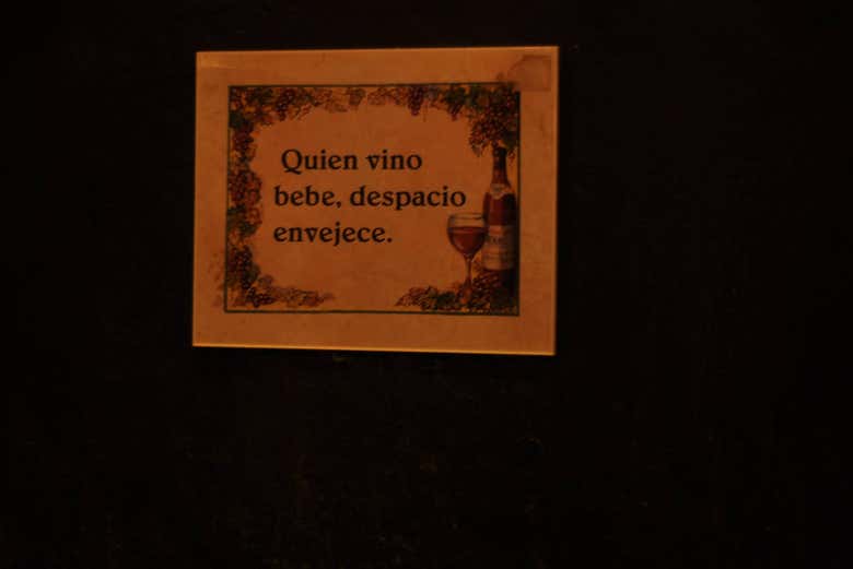 "Whoever drinks wine ages slowly"