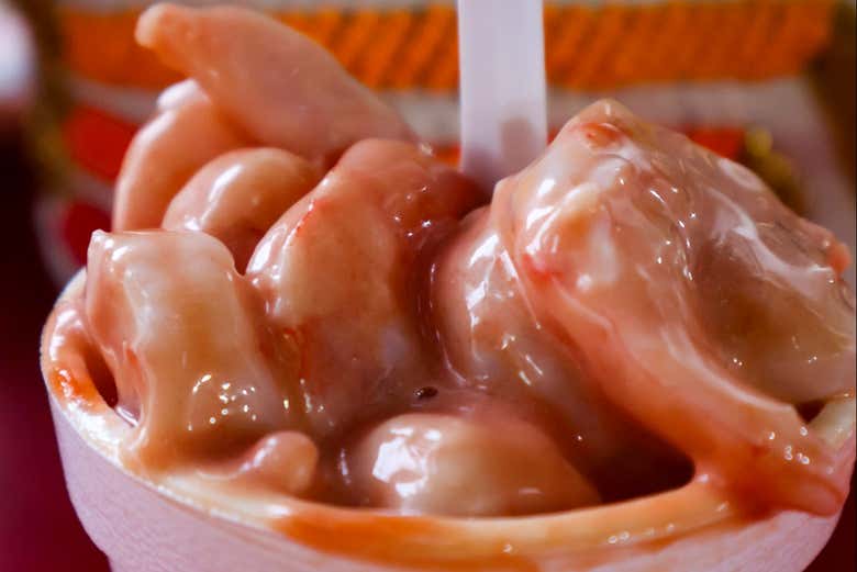 Um coquetel de camarão