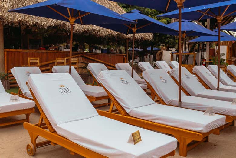 Las hamacas del club de playa