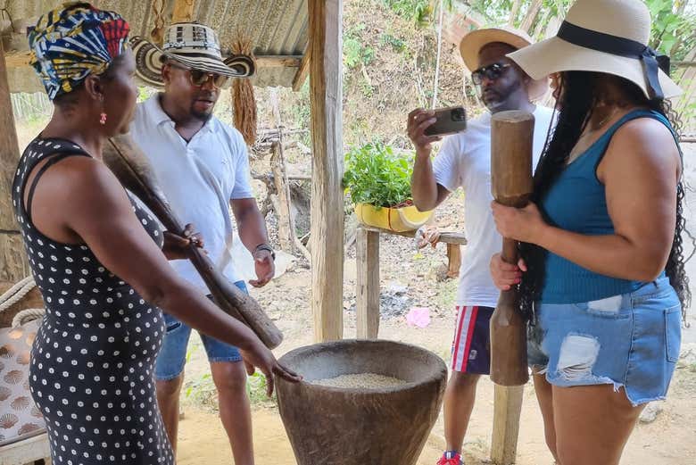 Grinding corn