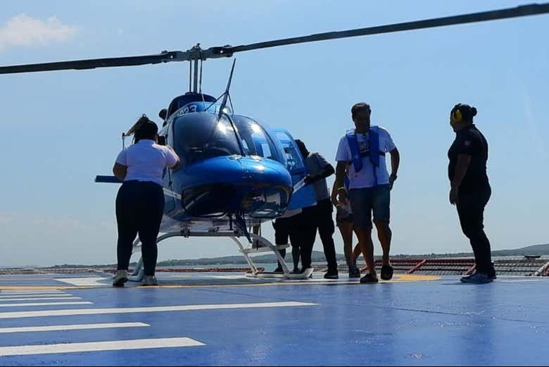 Pronti per salire in elicottero