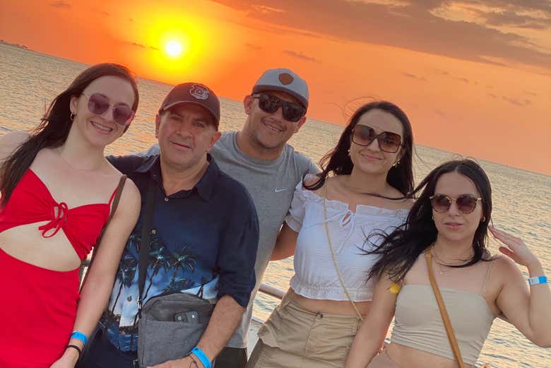 Disfrutando de la puesta de sol