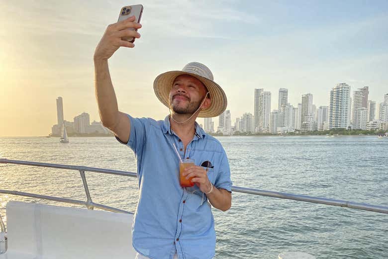 ¡Selfie con el skyline de Cartagena de Indias!