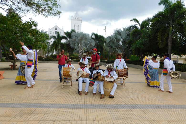 Gruppo musicale nella piazza di San Juan