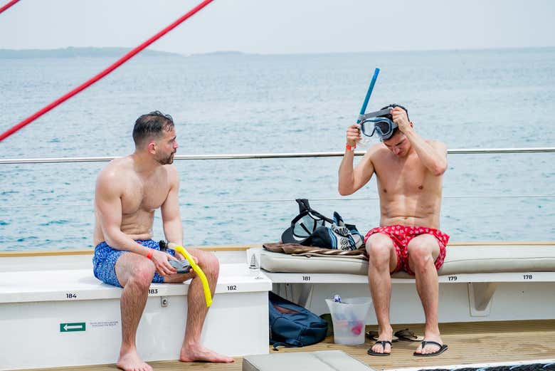 Podréis practicar snorkel en las islas del Rosario