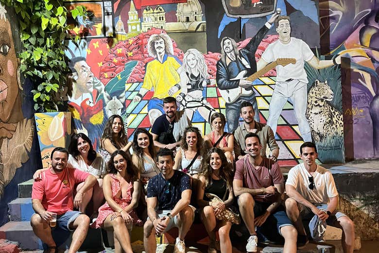 Disfrutando del arte urbano de Getsemaní