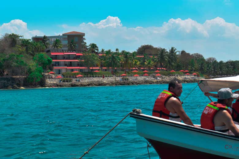 Disfrutando de las vistas que nos ofrece la península de Barú