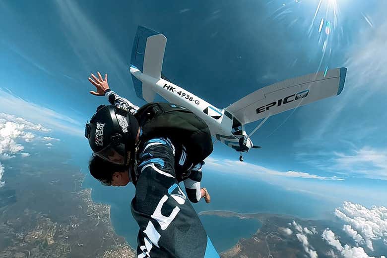 Saltando a más de 3000 metros de altura