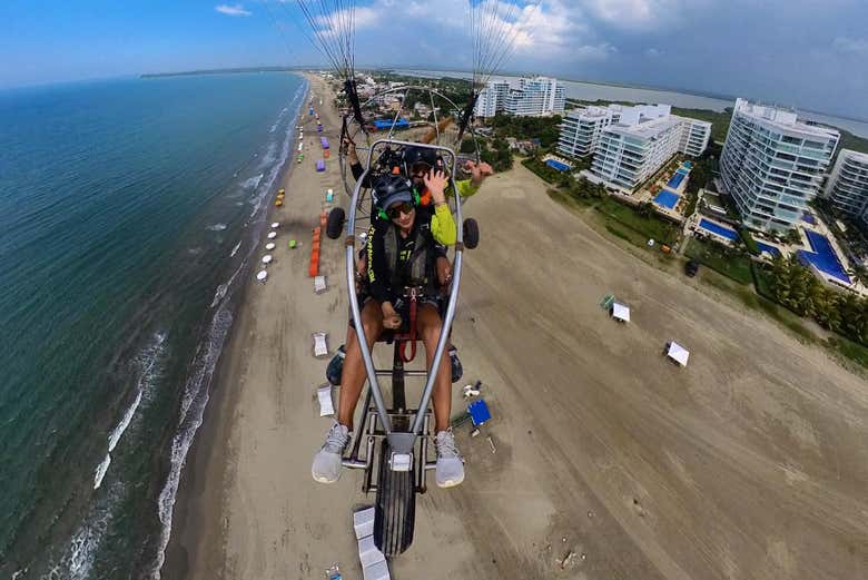 Paraglide over Cartagena