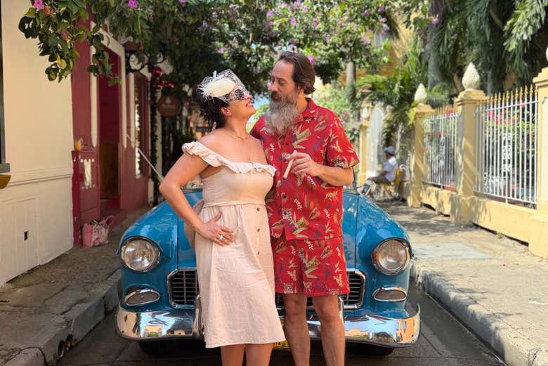 Una coppia durante uno shooting