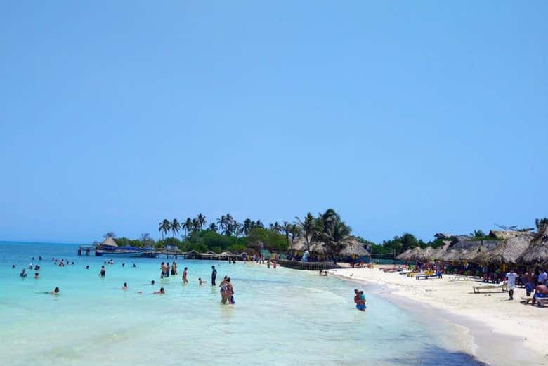 Disfrutando del día en la playa