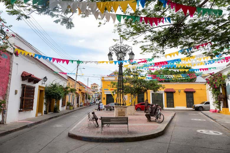 Plaza en el barrio de Getsemaní