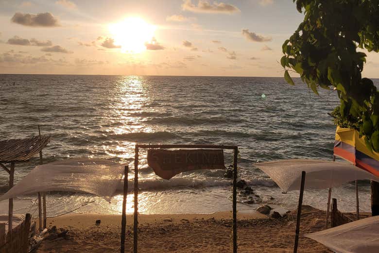 Admire a beautiful sunset at Playa Tranquila