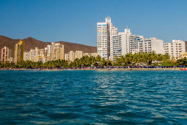 Panorámica de la playa El Rodadero