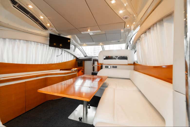 Relax in the boat's interior