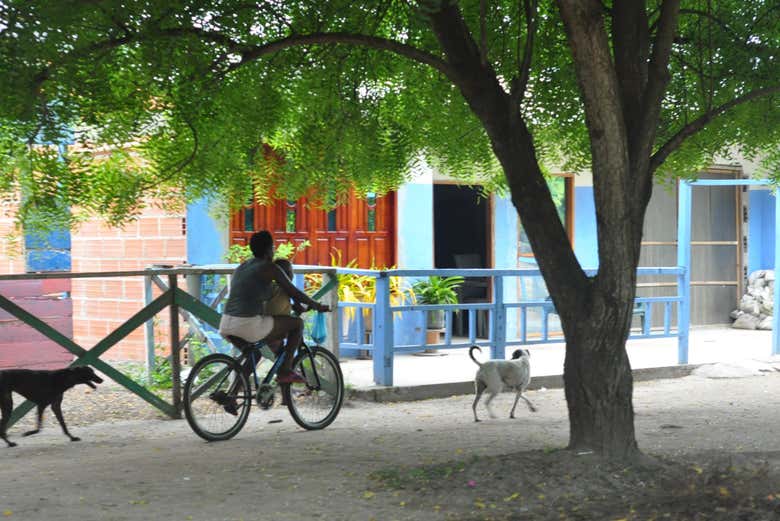 Percorrendo o povoado de Orika