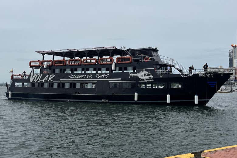 El barco en el que navegaremos por la bahía de Cartagena