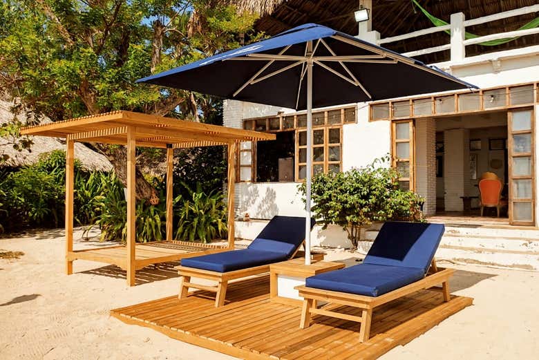 Unas cómodas hamacas para tomar el sol