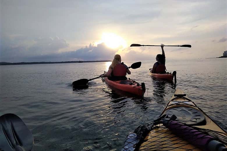 Divertimento durante il tour al tramonto