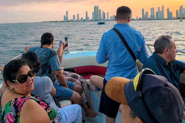 Contemplando el atardecer de Cartagena de Indias