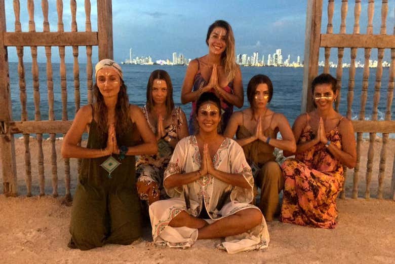 Foto de grupo en Tierra Bomba