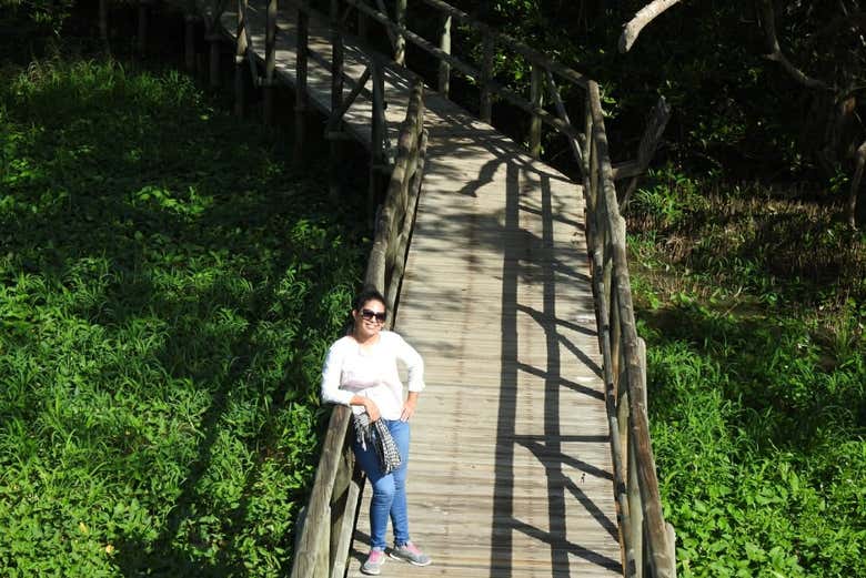 Disfrutando de la ruta de senderismo