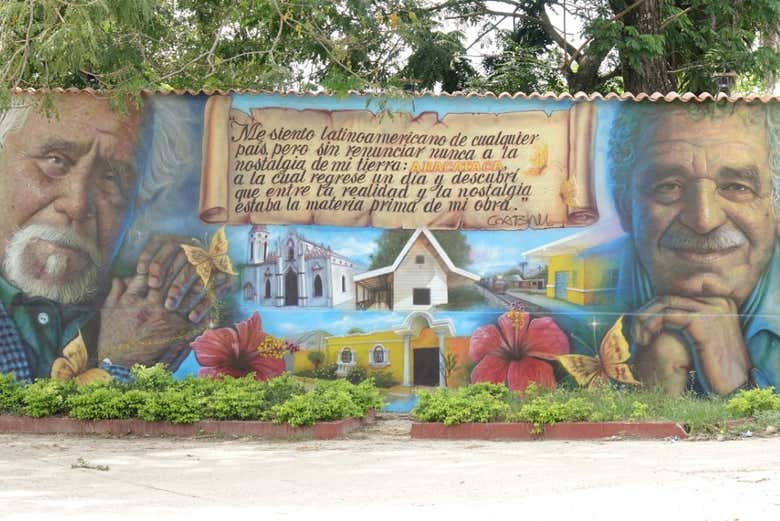Mural en honor a Gabriel García Márquez