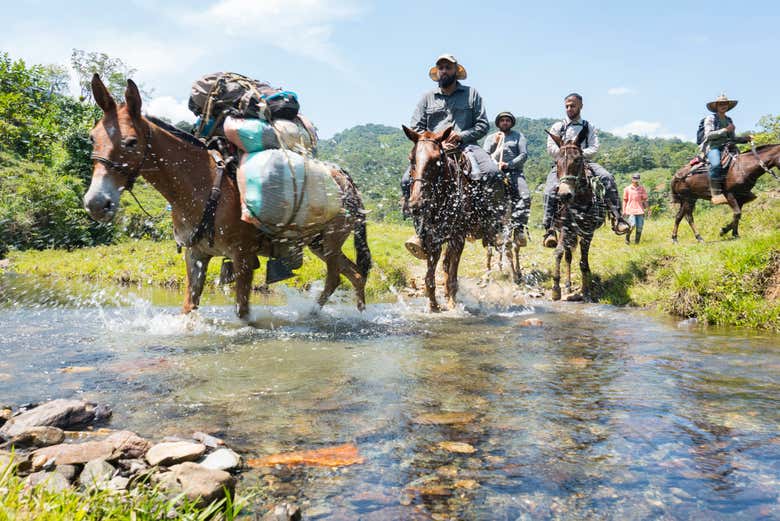 Cruzando el río Verde