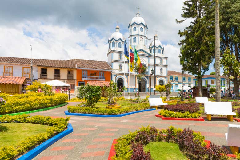 Nella piazza principale di Filandia