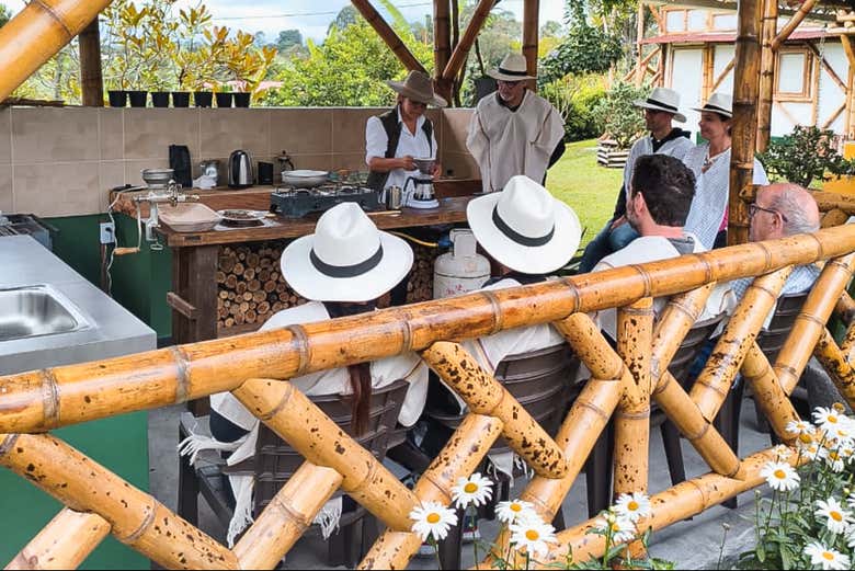 Durante la charla sobre la preparación del café