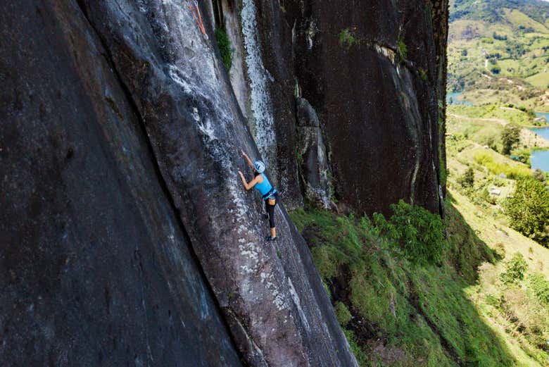 Durante la scalata della Piedra del Peñol