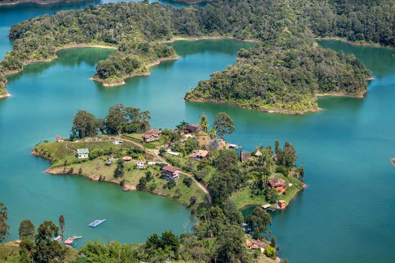 Landscape of the Guatapé Reservoir