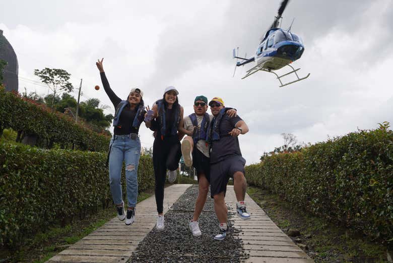 Foto antes de comenzar el vuelo