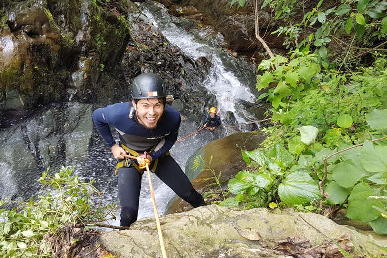 Rápel por el cañón del Secreto