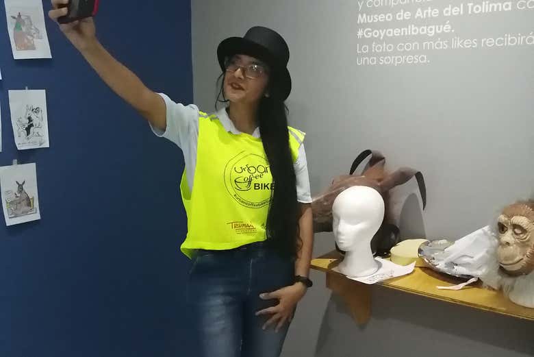 Enjoying the museum visit