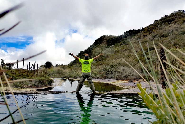 Disfrutando de los baños termales