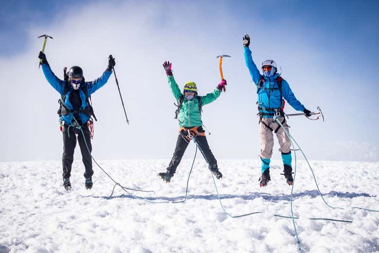 Disfrutando de la ruta de trekking