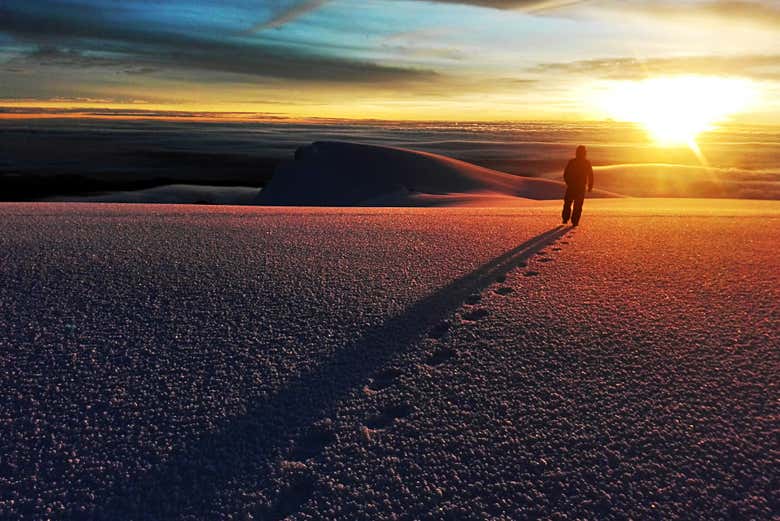 Atardecer en el Nevado del Tolima