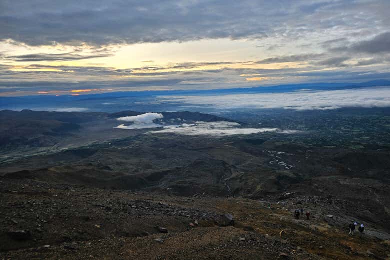 Disfrutando del paisaje tras el amanecer