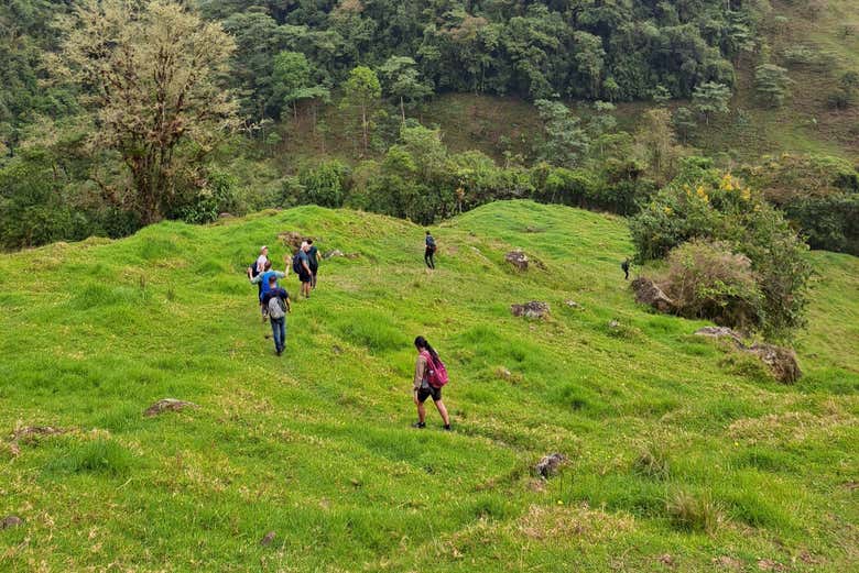 Disfrutando de los paisajes de la vereda La Herrera