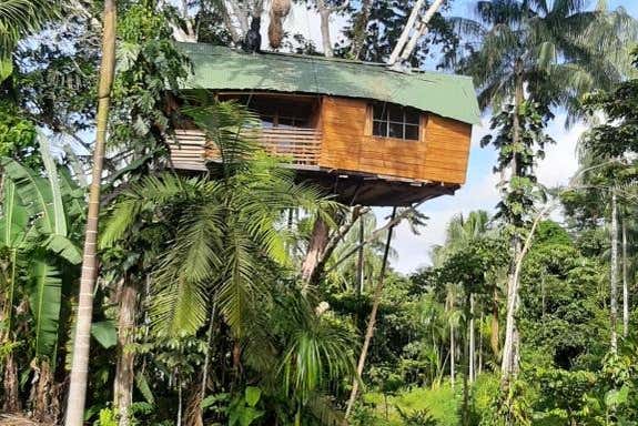 Une des cabanes de la réserve