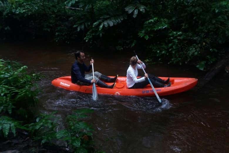 Paddling on the Amazon River