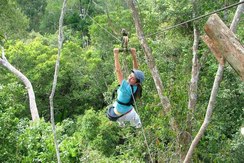 Releasing adrenaline in the middle of the jungle
