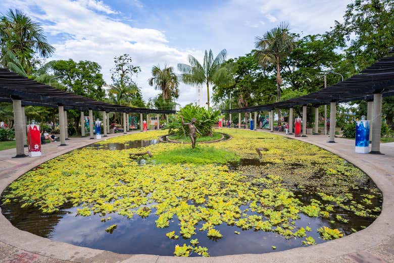 Passeando pelo parque Santander
