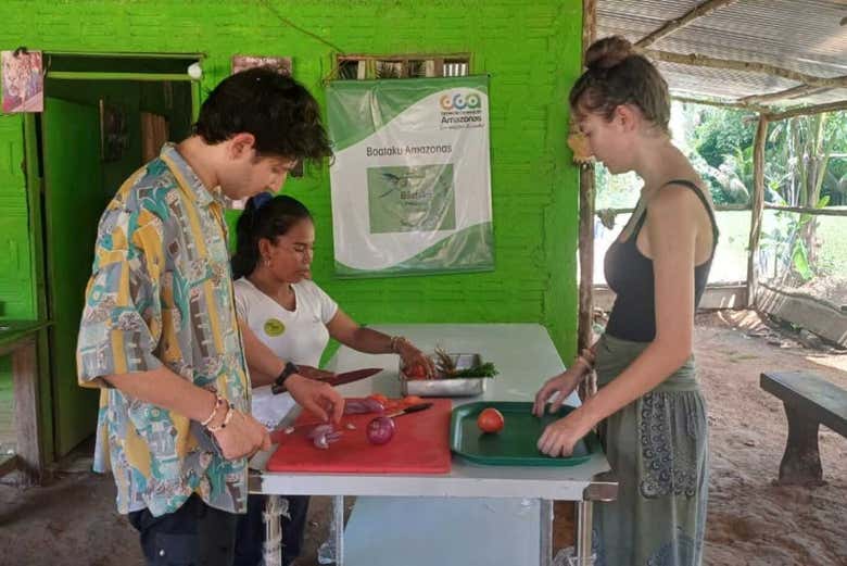Preparando el almuerzo tradicional