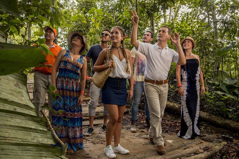 Disfrutando de una de las rutas por el parque