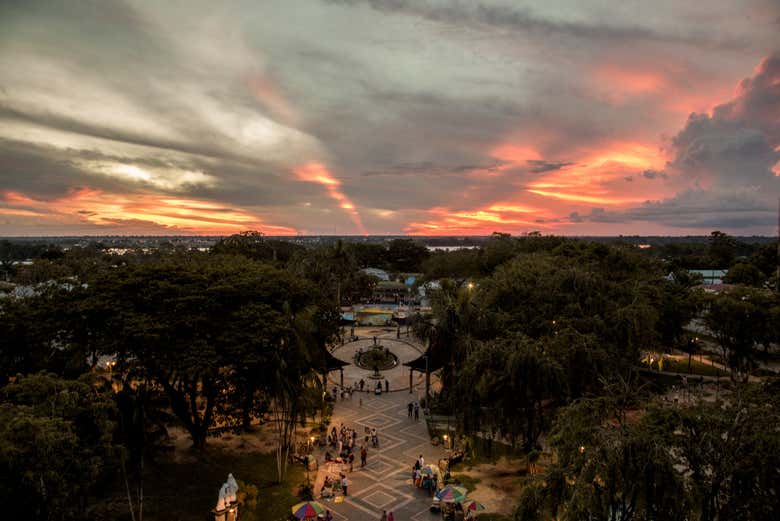 Disfrutando del atardecer