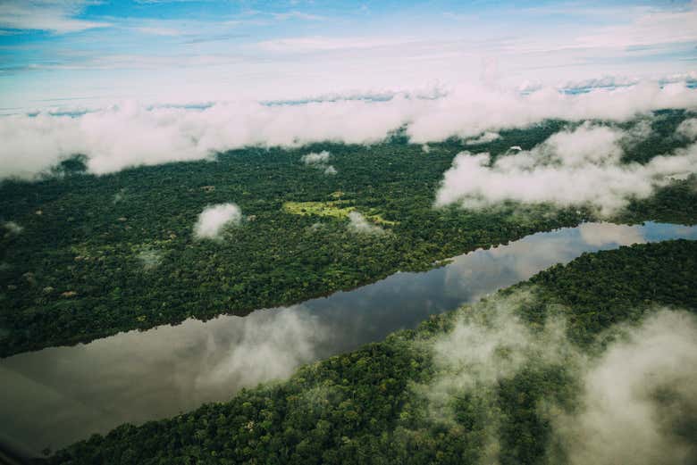 Vistas aéreas del río Amazonas